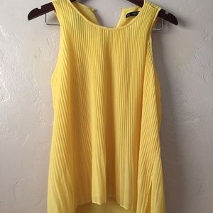 ZARA BASICS Sleeveless Round Neck Yellow Top Sz XS